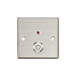 Botón switch con llave tapa cuadrada